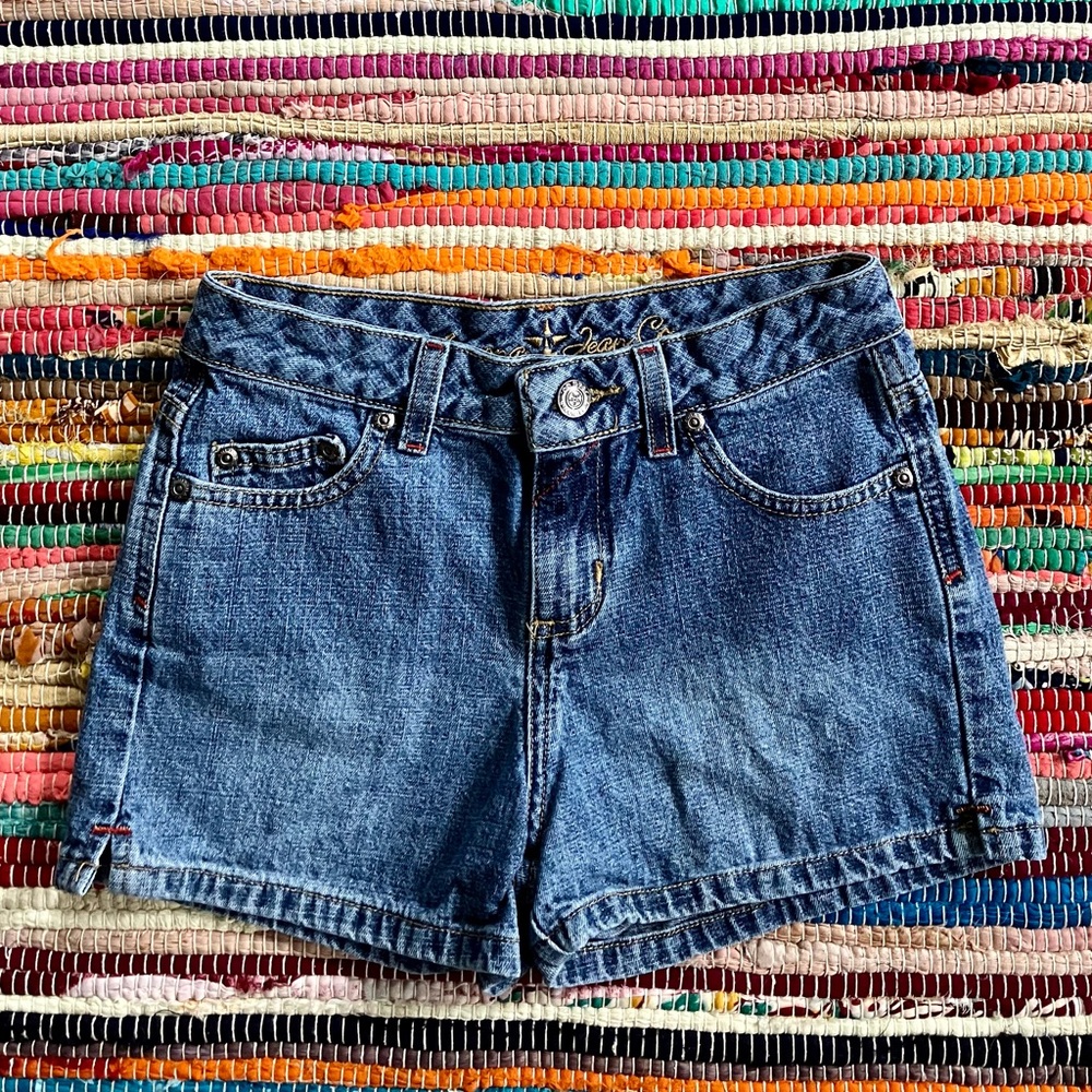 Arizona Jean Company ~ Girls jean shorts embroidered pockets